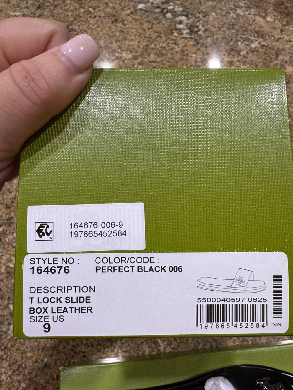 Tory Burch Black Patent T-Lock Slide Sandal - Picture 11 of 11